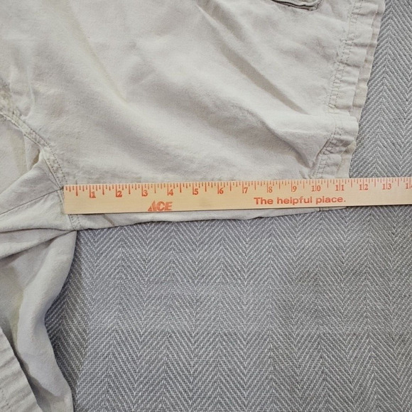 Marc Anthony Linen Blend Cargo Shorts Men's 40 Beige 6 Pockets 11" Inseam - Picture 6 of 11
